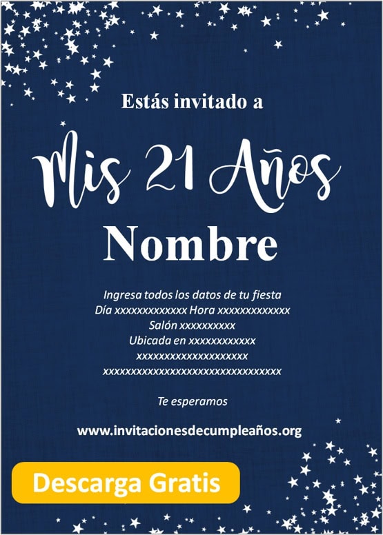 Invitaciones Cumpleaños Estrellas